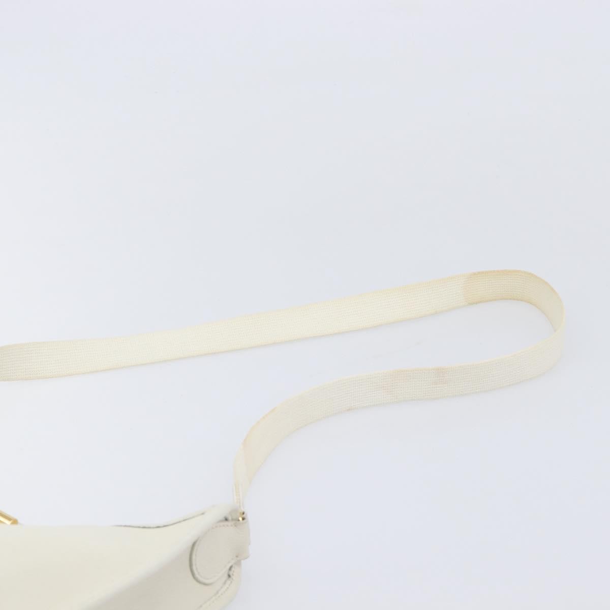 Hermes Vespa Courchevel White Leather Shoulder Bag Bag (Pre-Owned)