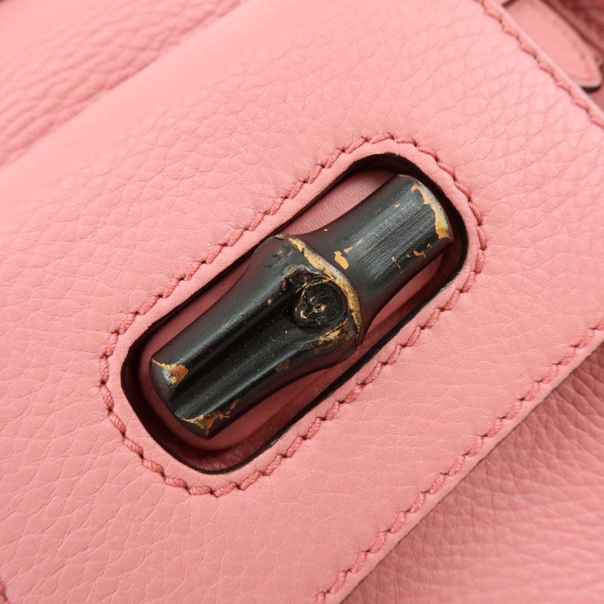 Gucci Bamboo Tassel Leather Pink Leather Backpack Bag (Pre-Owned)