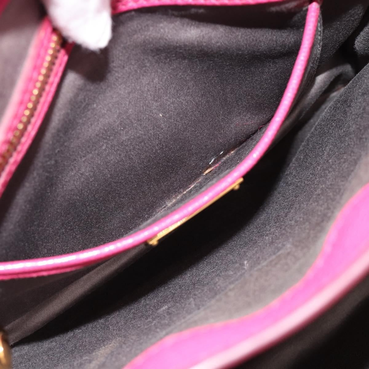 Miu Miu Madras Convertible Lock Leather Pink Leather Tote Bag Bag (Pre-Owned)