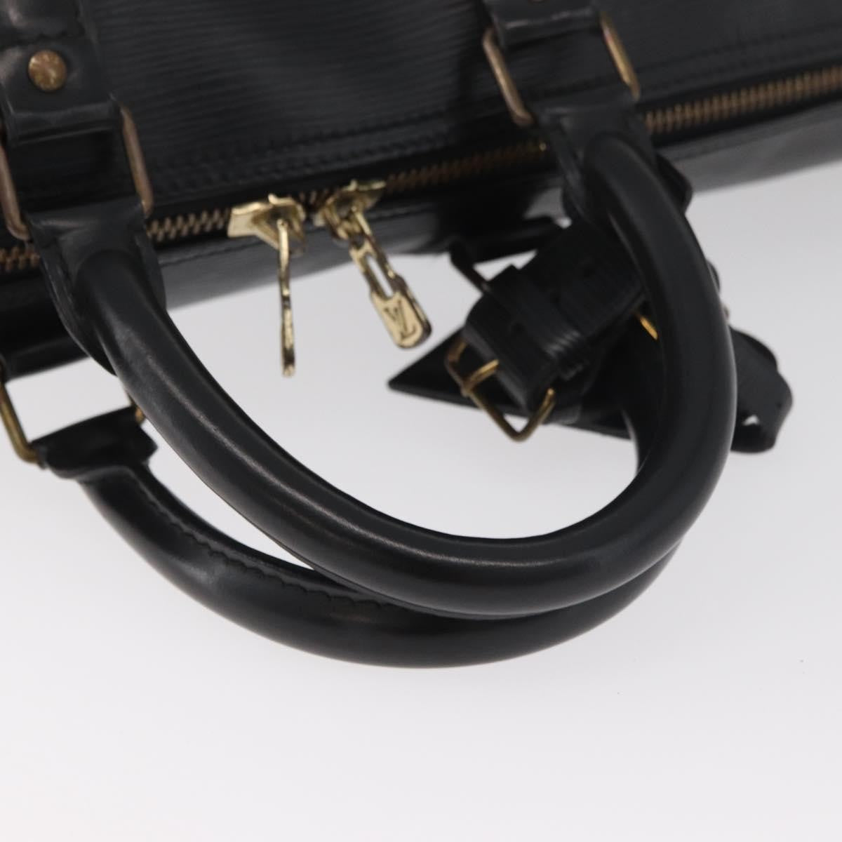 Louis Vuitton Keepall Epi Leather Black Leather Travel Bag Bag (Pre-Owned)