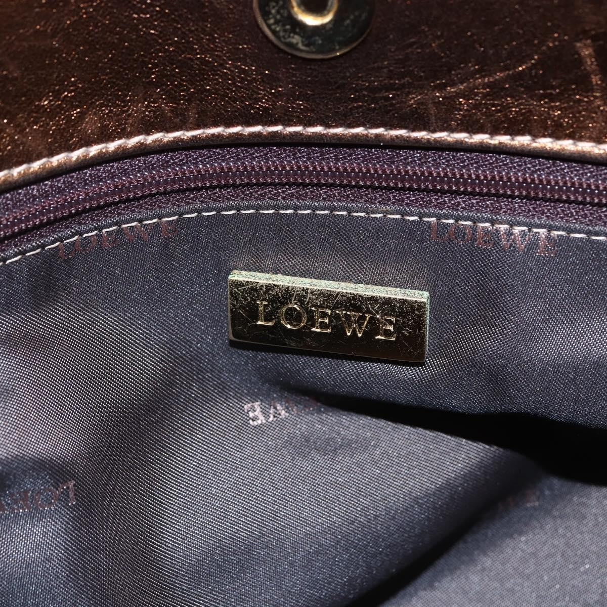 Loewe Vintage Anagram Tote Leather Metallic Leather Tote Bag Bag (Pre-Owned)