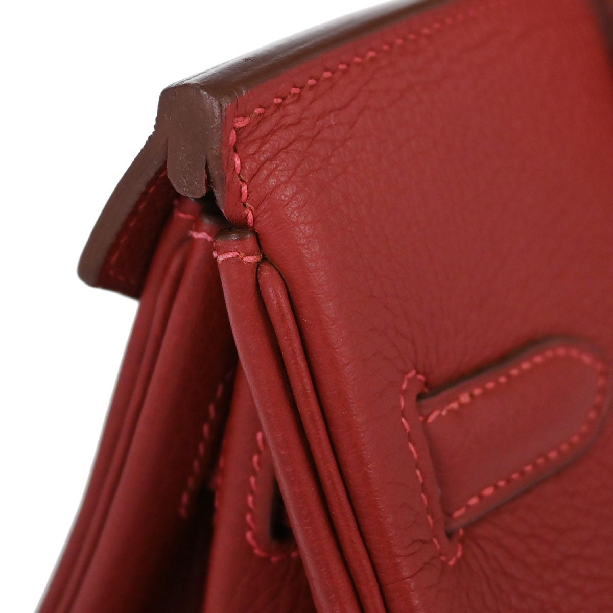 Hermes Birkin Red Togo With Palladium Hardware Red Leather Handbag (Pre-Owned)