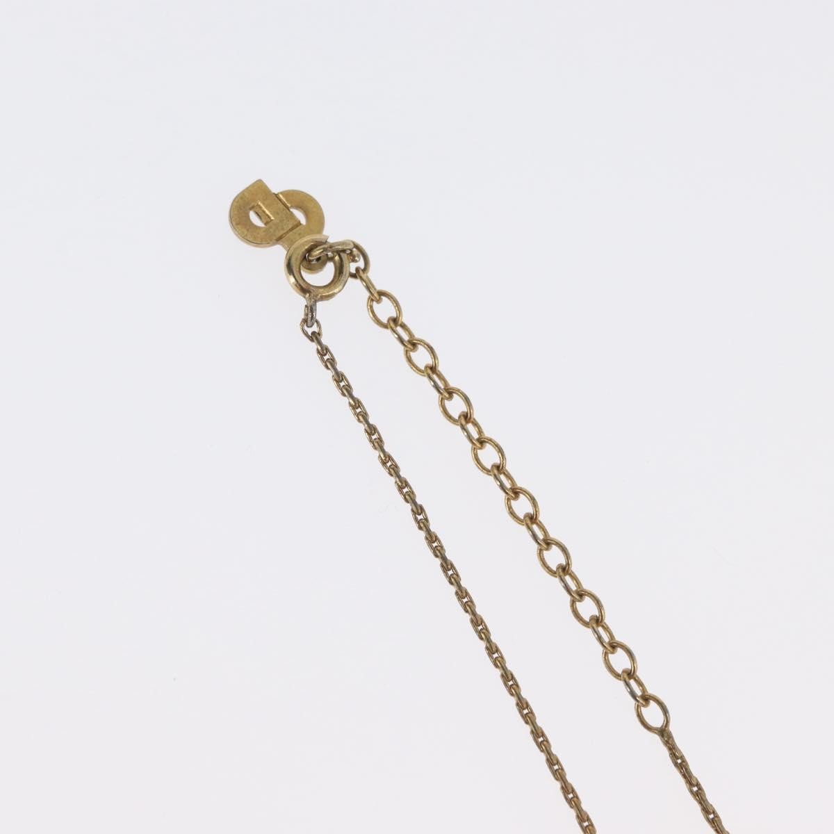 Christian Dior Cd Pendant Metal And Crystals Gold Metal Necklace Jewelry (Pre-Owned)
