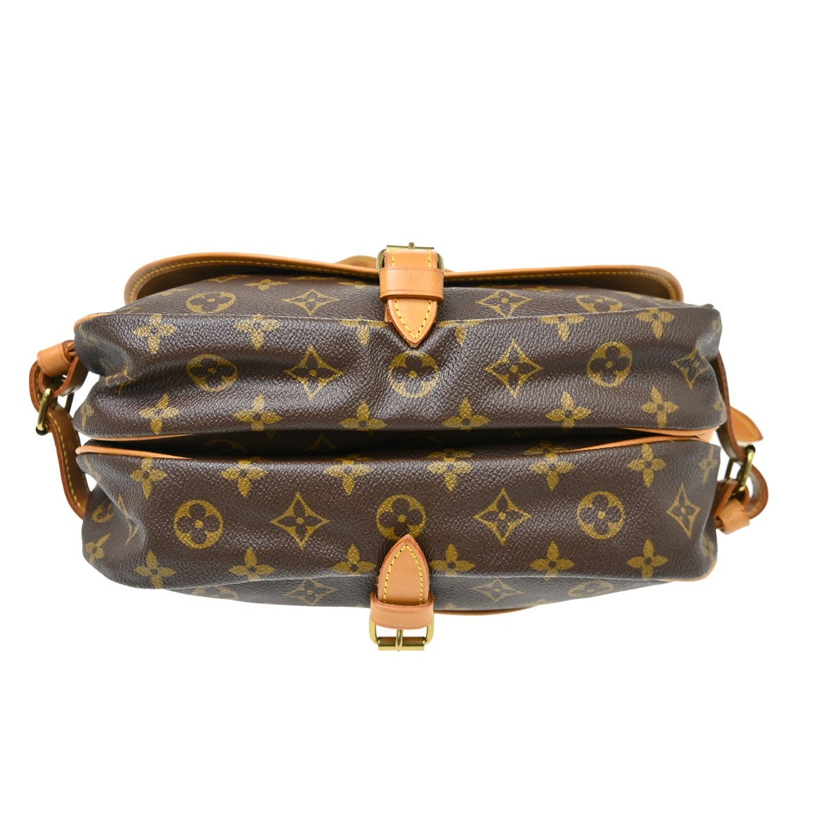 Louis Vuitton Saumur Monogram Canvas Brown Canvas Handbag (Pre-Owned)