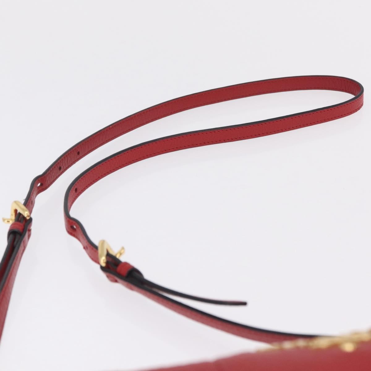 Prada Barrel Vitello Phenix Red Leather Crossbody Bag Bag (Pre-Owned)