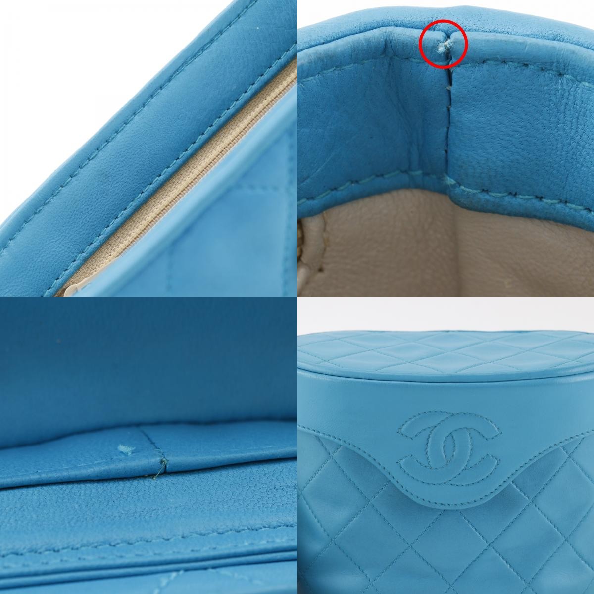 Chanel Vintage Tassel Box Quilted Leather Turquoise Leather Shoulder Bag Bag (Pre-Owned)