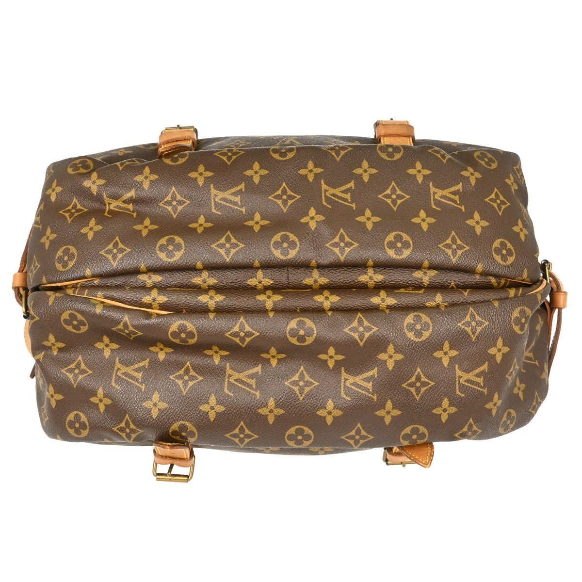 Louis Vuitton Saumur Monogram Canvas Brown Canvas Shoulder Bag Bag (Pre-Owned)