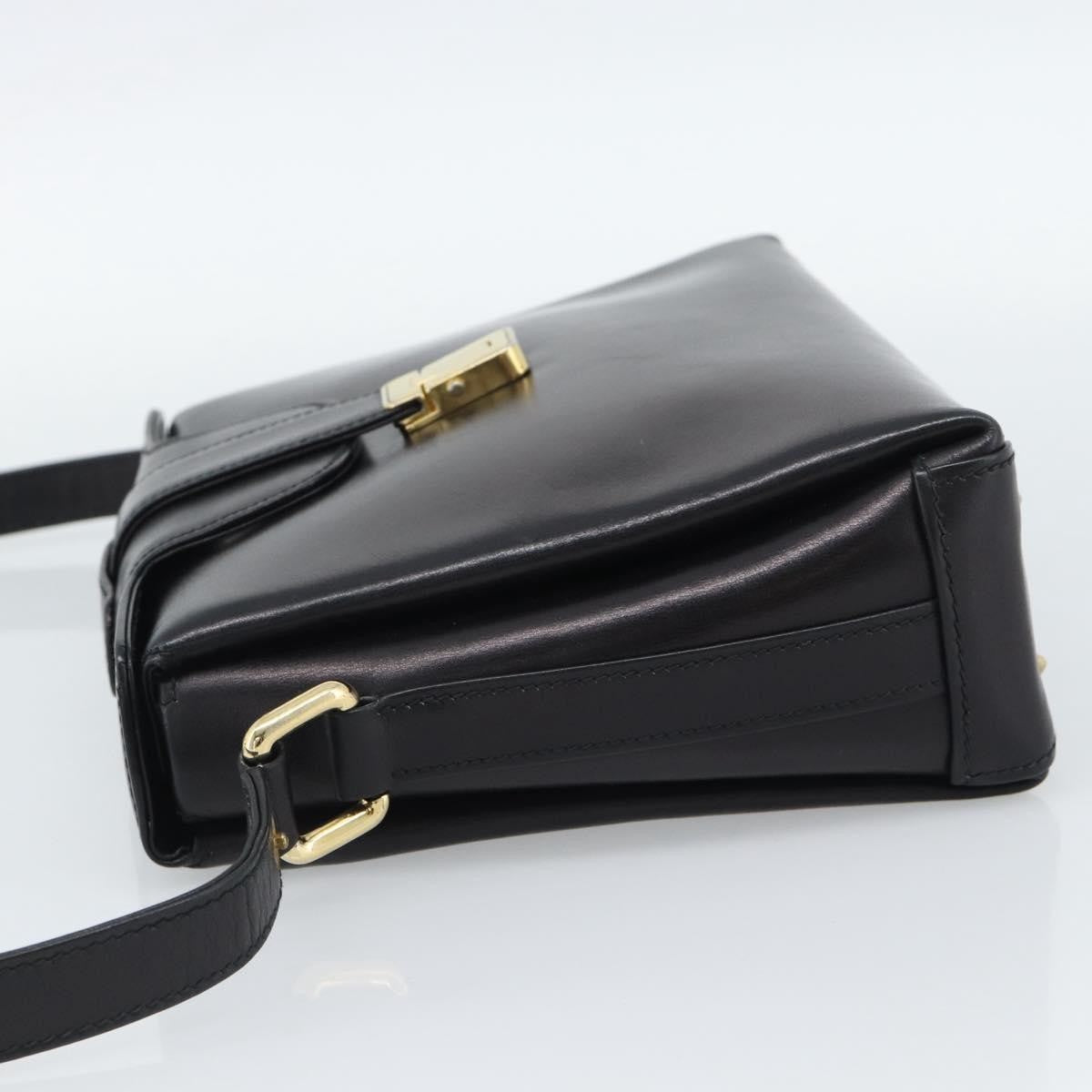 Gucci Vintage Leather Black Leather Shoulder Bag Bag (Pre-Owned)