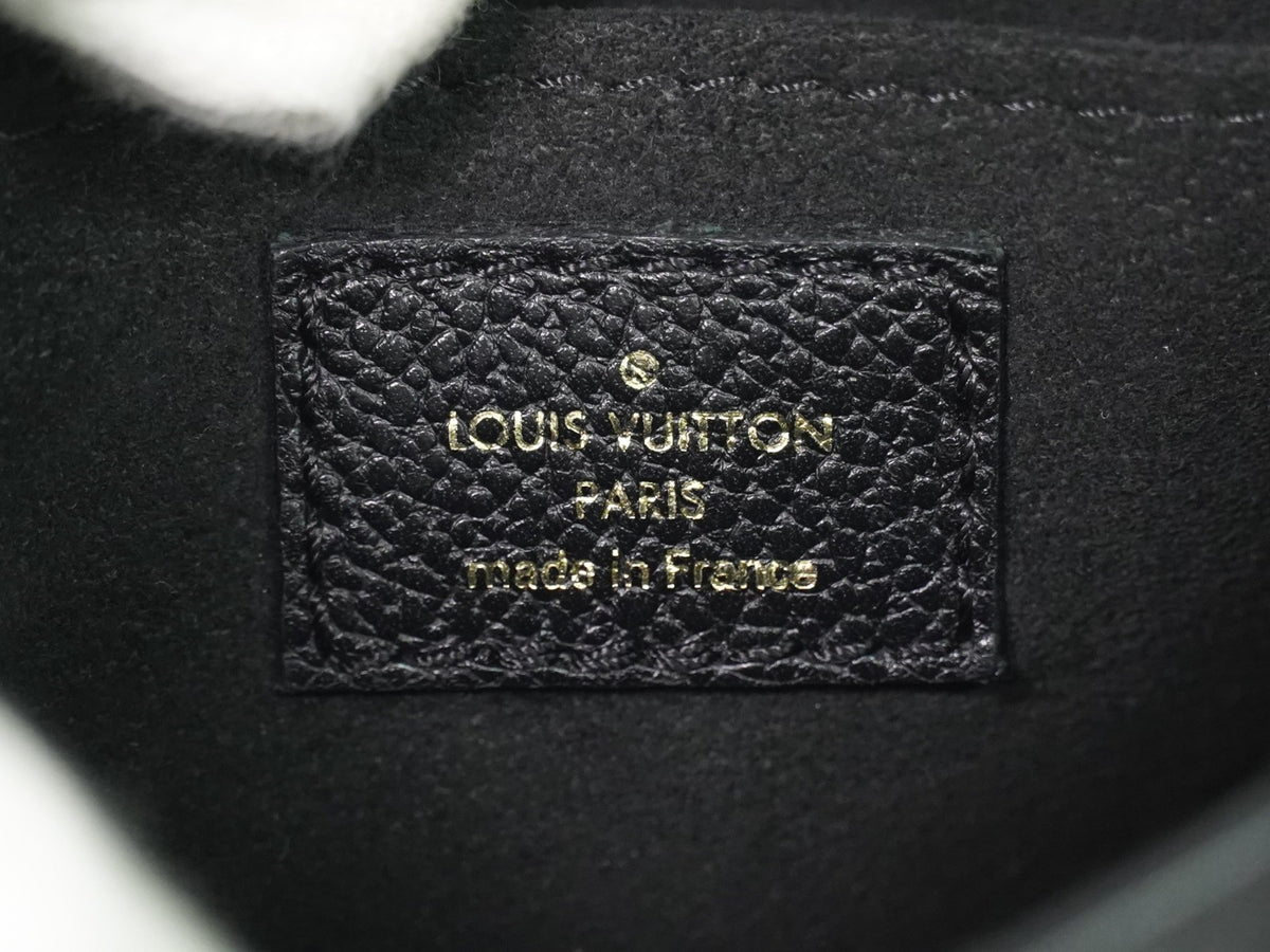 Louis Vuitton Petit Sac Plat Monogram Empreinte Giant Black Leather Handbag (Pre-Owned)