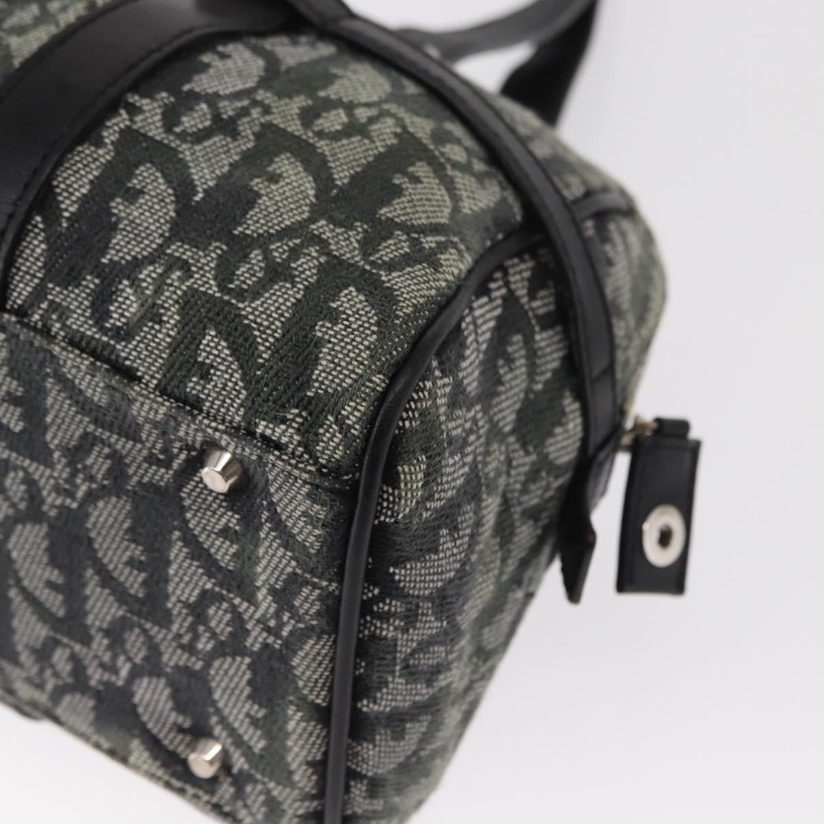 Christian Dior Vintage Trotter Zip Diorissimo Canvas Black Canvas Shoulder Bag Bag (Pre-Owned)