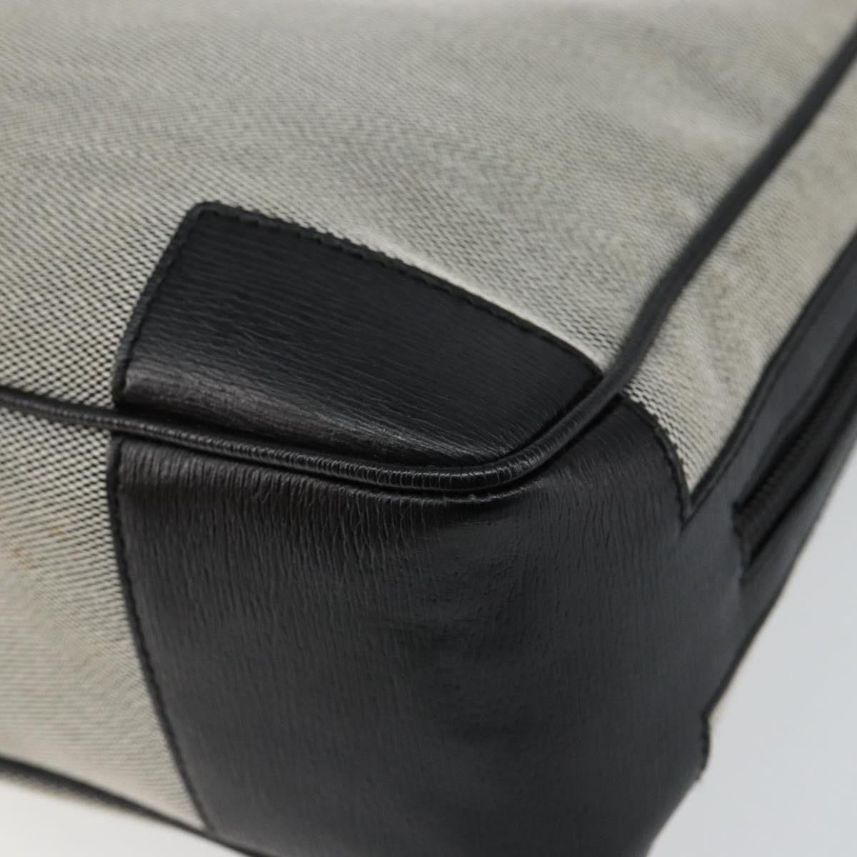 Gucci Vintage Square G Canvas Gray Canvas Handbag (Pre-Owned)