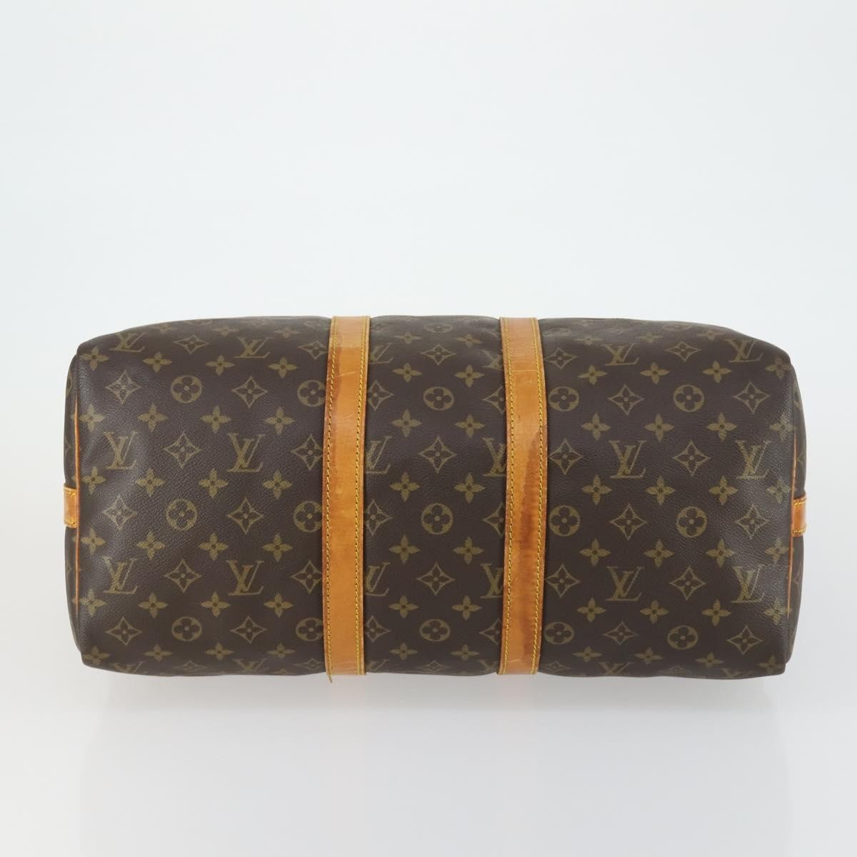Louis Vuitton Keepall Bandouliere Monogram Canvas Brown Canvas Travel Bag Bag (Pre-Owned)