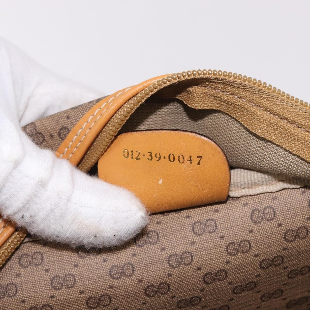Gucci Micro Gg Canvas Canvas Beige Canvas Shoulder Bag Bag (Pre-Owned)