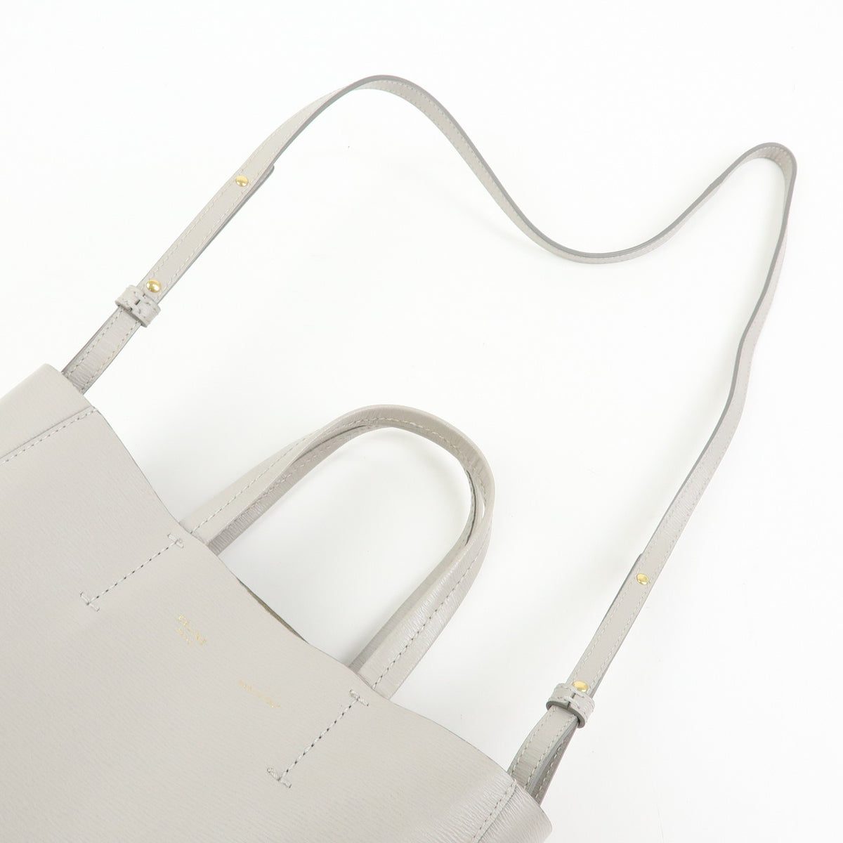 Celine Vertical Cabas Leather Beige Leather Tote Bag Bag (Pre-Owned)