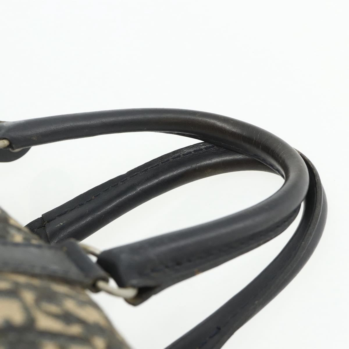 Christian Dior Vintage Trotter Boston Diorissimo Canvas Navy Canvas Handbag (Pre-Owned)
