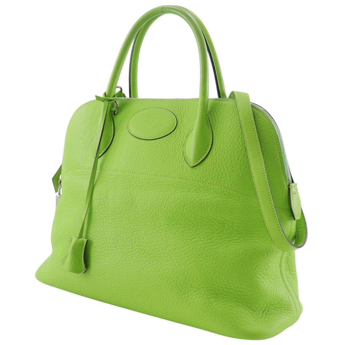 Hermes Bolide Clemence Green Leather Handbag (Pre-Owned)