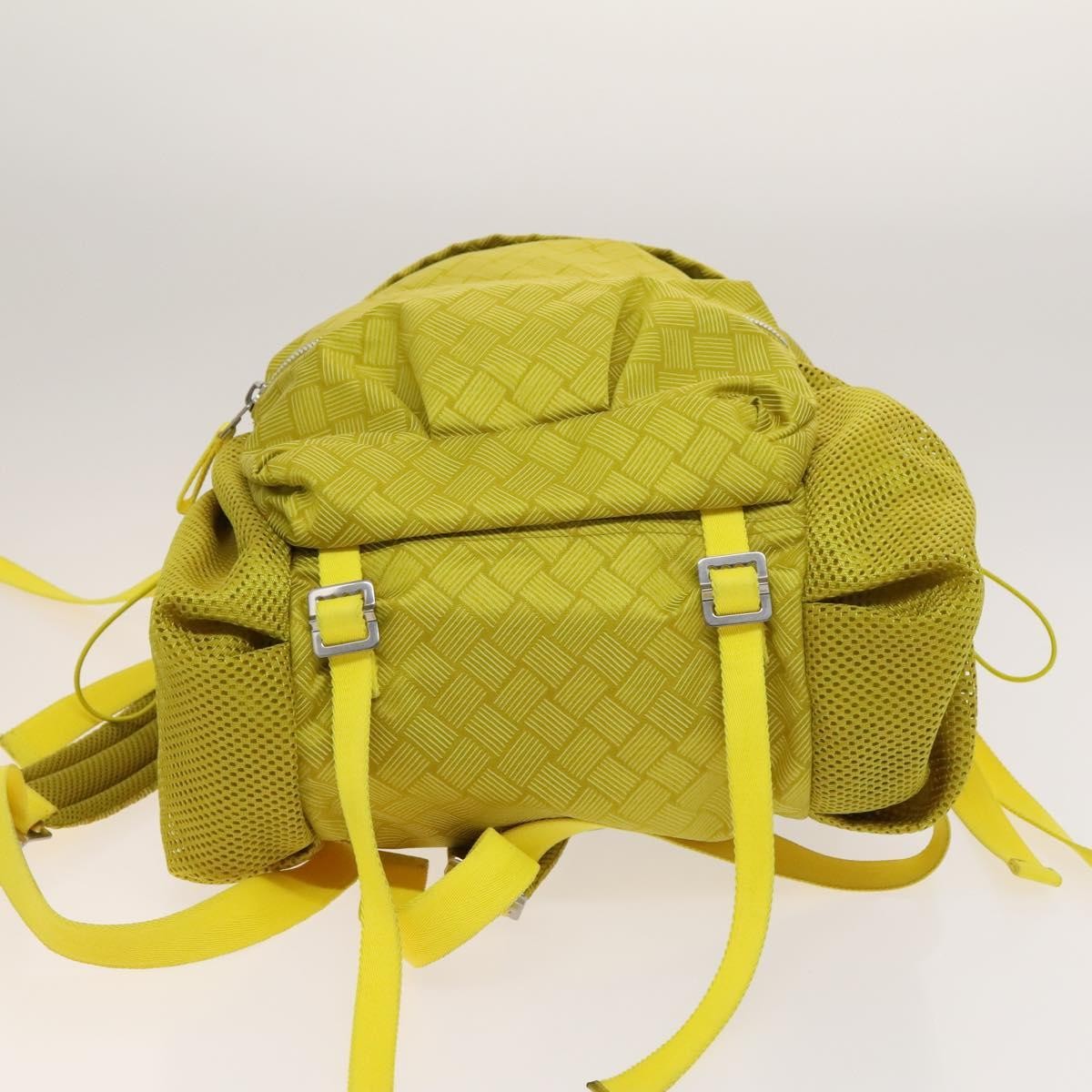 Bottega Veneta Vintage Nylon Yellow Nylon Backpack Bag (Pre-Owned)