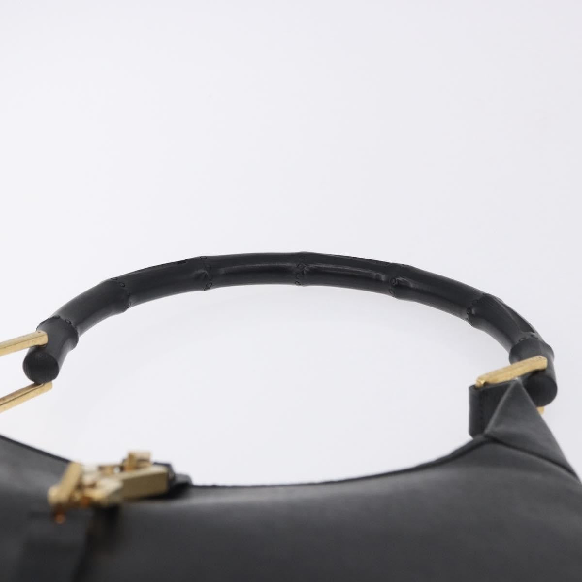 Gucci Bamboo Jackie Leather Black Leather Handbag (Pre-Owned)