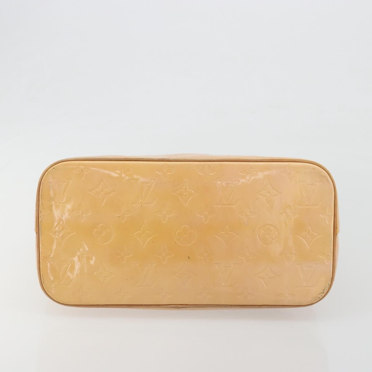 Louis Vuitton Houston Monogram Vernis Beige Patent_Leather Handbag (Pre-Owned)