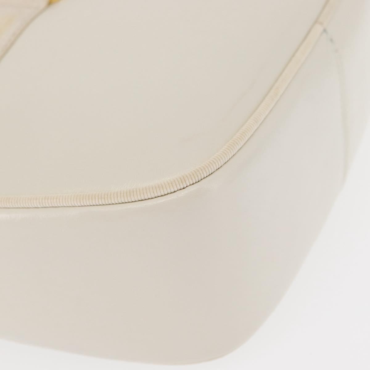 Salvatore Ferragamo Vala Leather White Leather Shoulder Bag Bag (Pre-Owned)