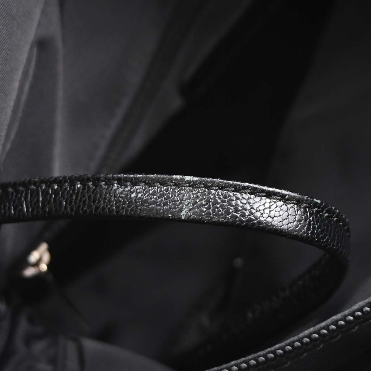 Chanel Biarritz Tote Quilted Coated Canvas Black Canvas Tote Bag Bag (Pre-Owned)