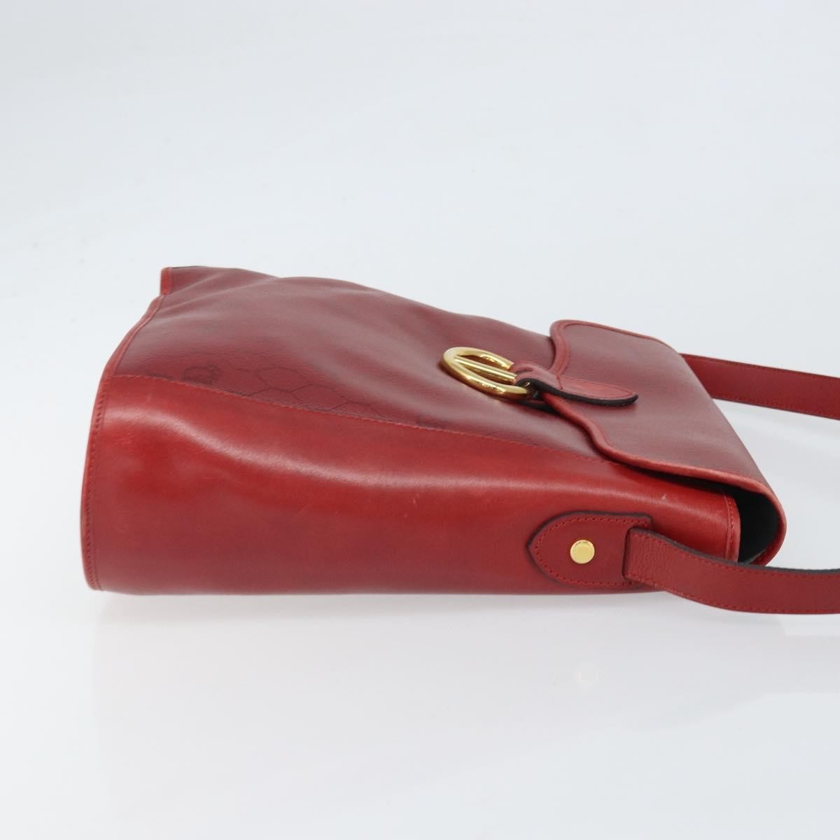 Christian Dior Vintage Honeycomb Flap Canvas And Leather Red Canvas Shoulder Bag Bag (Pre-Owned)