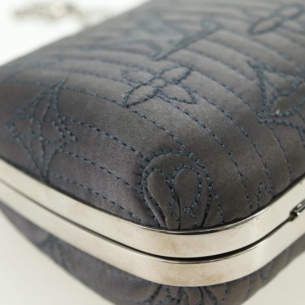 Louis Vuitton Motard Minaudiere Monogram Satin Gray Satin Clutche & Pouche Bag (Pre-Owned)