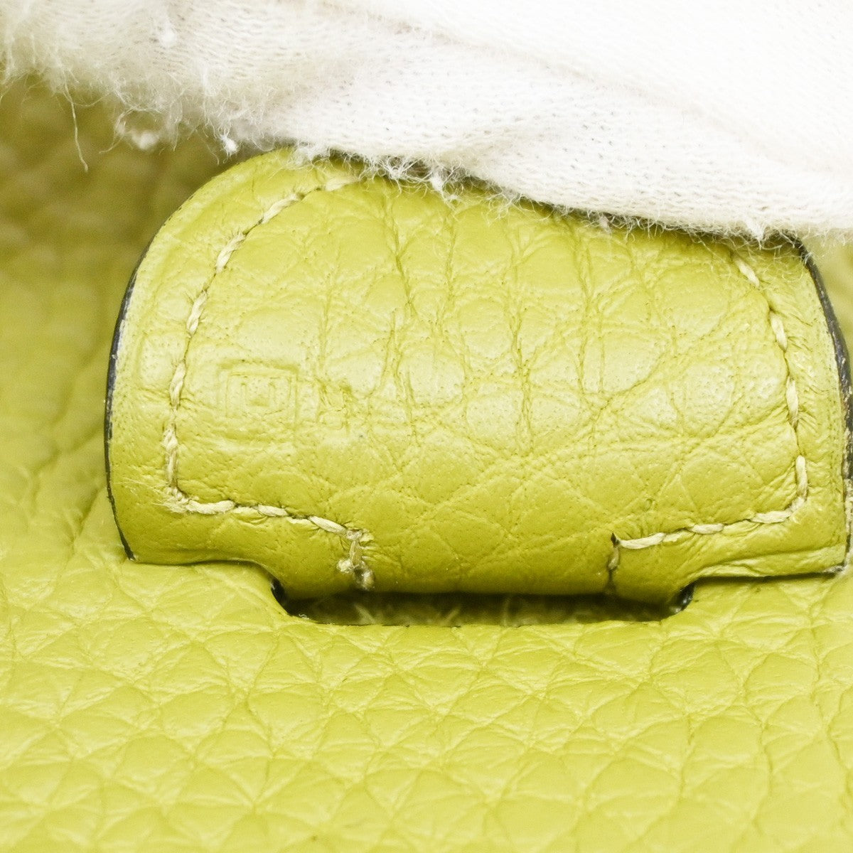 Hermes Evelyne Bag Gen Ii Clemence Green Leather Handbag (Pre-Owned)