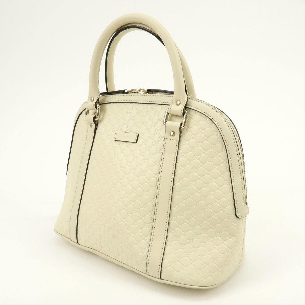 Gucci Convertible Dome Satchel Microguccissima Leather Beige Leather Handbag (Pre-Owned)
