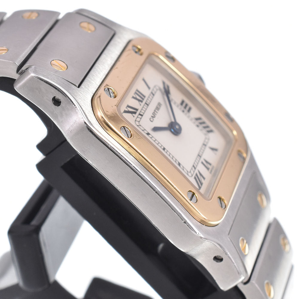 Cartier Santos De Cartier Galbee Quartz Stainless Steel And Yellow Gold Watch (Pre-Owned)