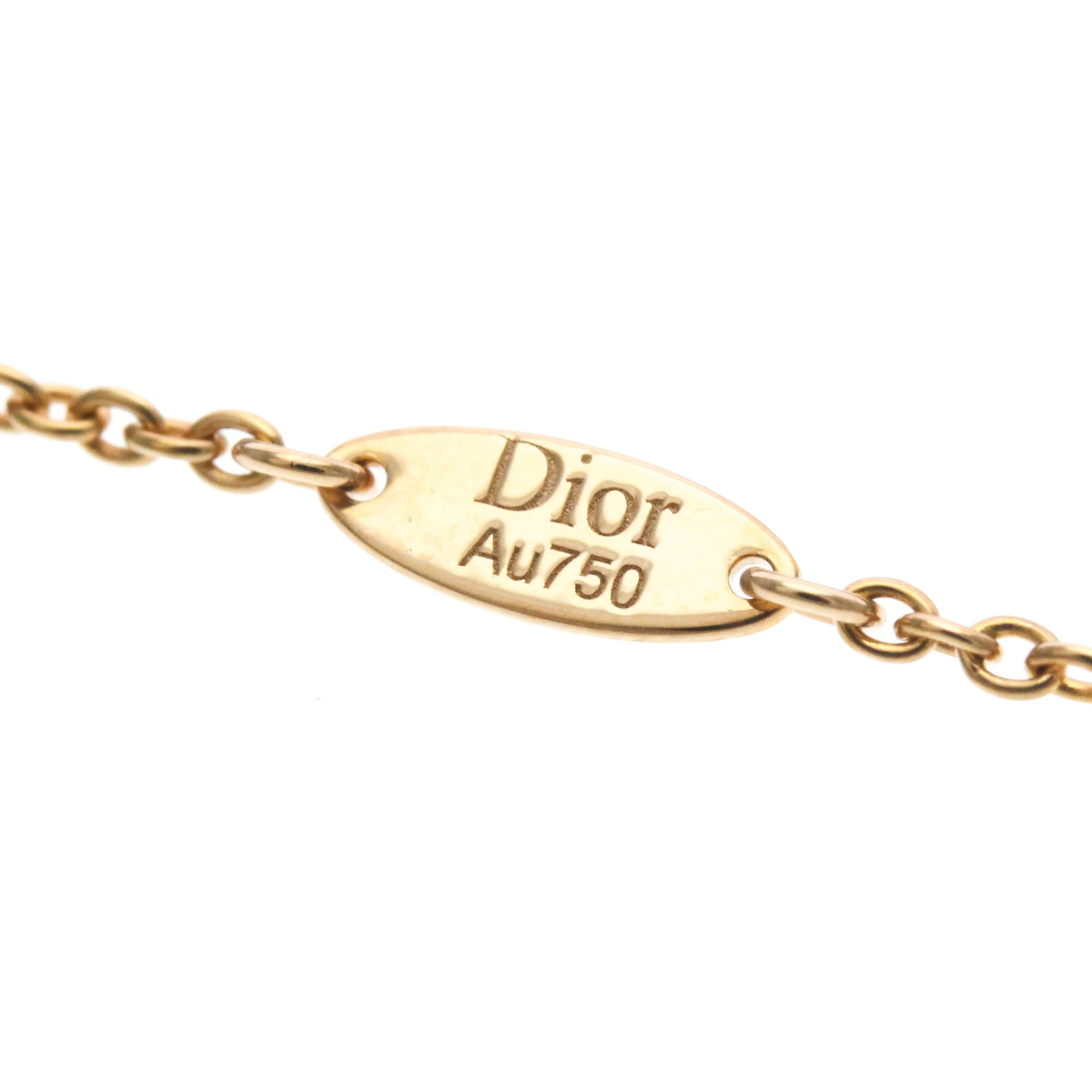 Christian Dior Rose Des Vents 18K Rose Gold With Diamonds Gold Pink_Gold Necklace Jewelry (Pre-Owned)