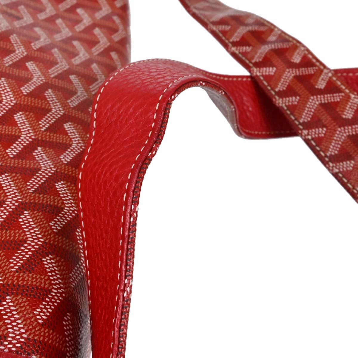 Goyard Grand Bleu Messenger Coated Canvas Red Canvas Handbag (Pre-Owned)