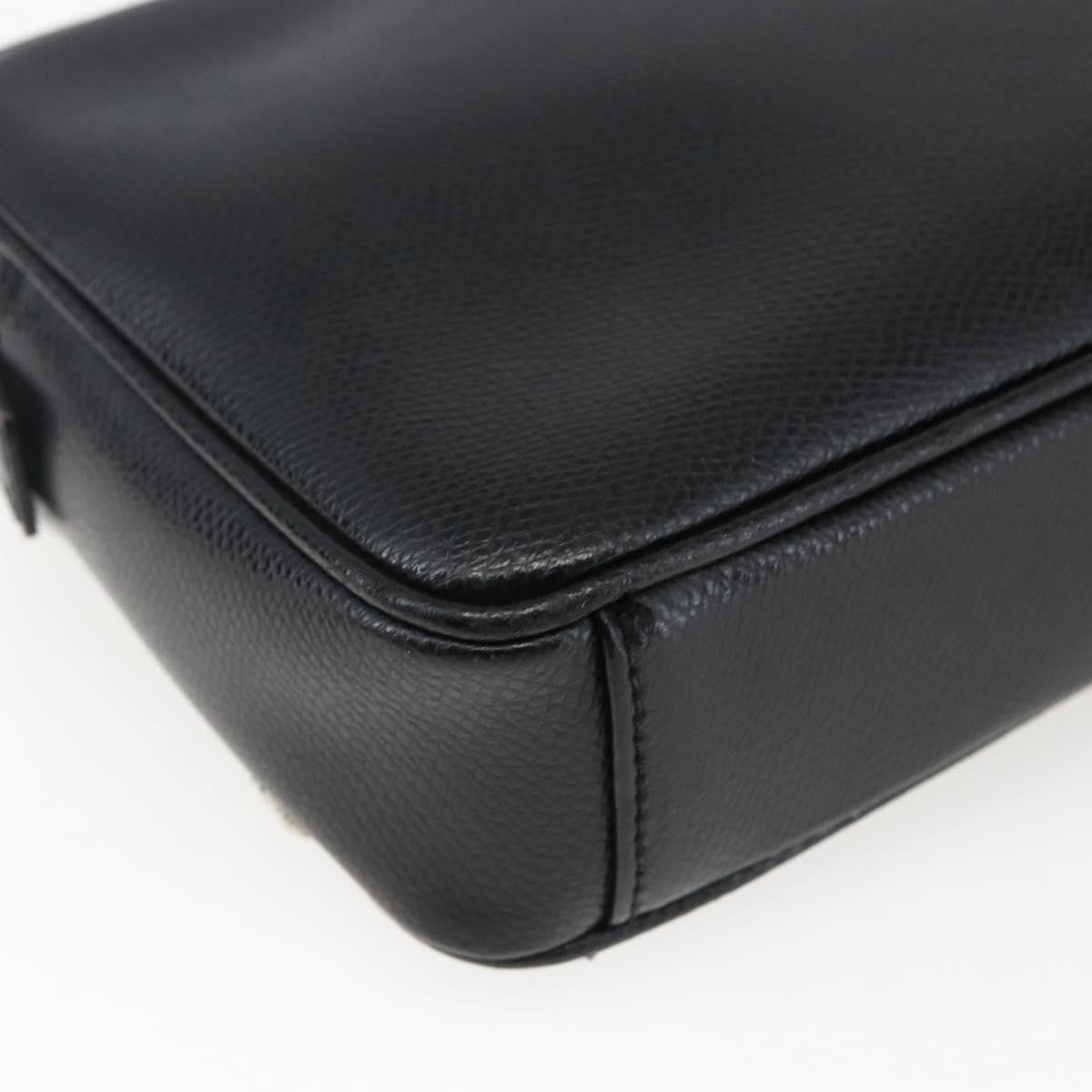 Salvatore Ferragamo Vintage Clutch Leather Black Leather Clutche & Pouche Bag (Pre-Owned)