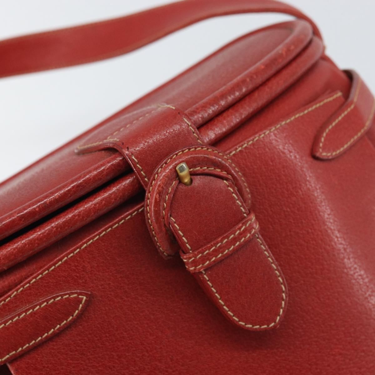 Gucci Vintage Leather Red Leather Shoulder Bag Bag (Pre-Owned)