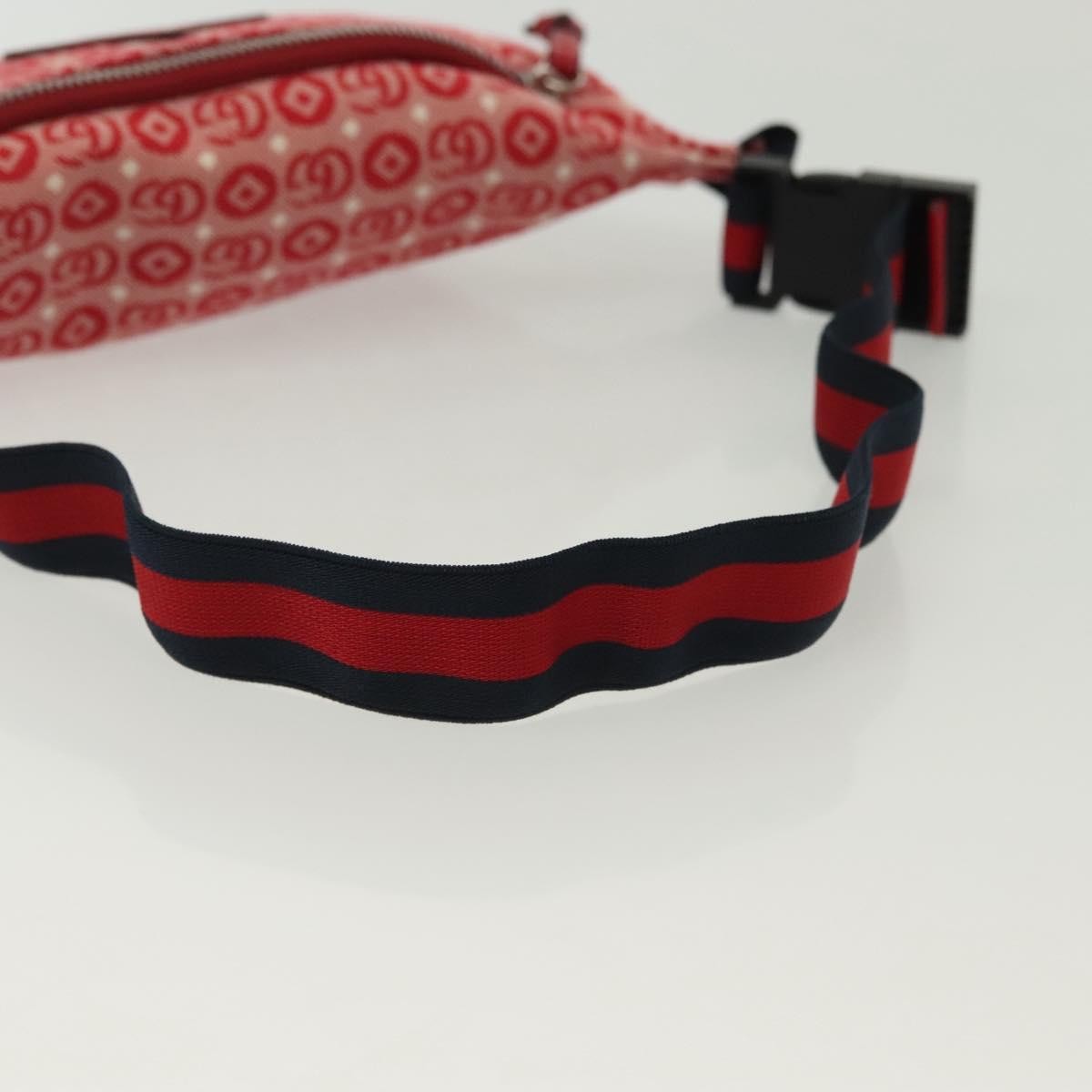 Gucci Children's Belt Printed Gg Coated Canvas Red Canvas Handbag (Pre-Owned)