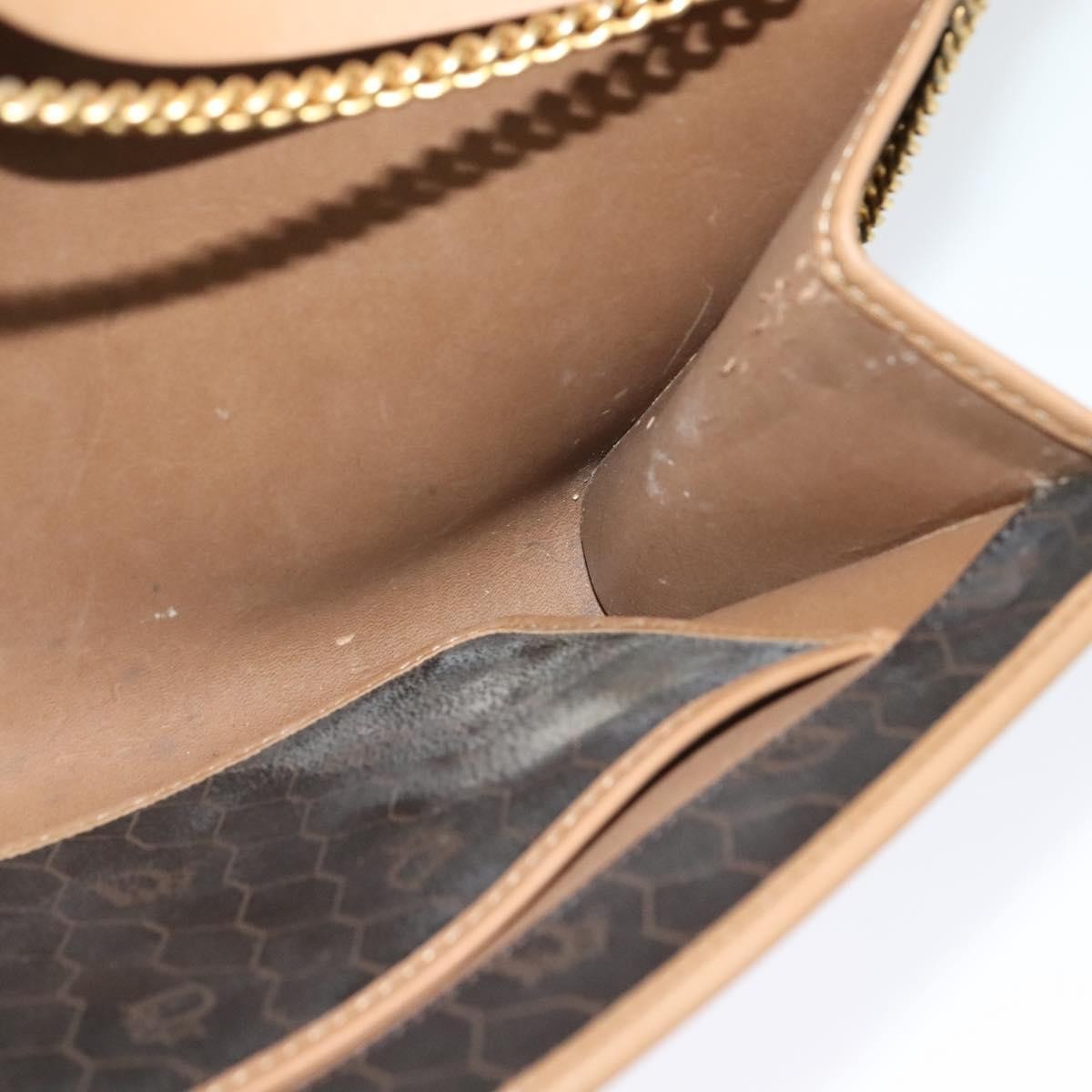 Christian Dior Vintage Honeycomb Zip Coated Canvas Black Canvas Shoulder Bag Bag (Pre-Owned)