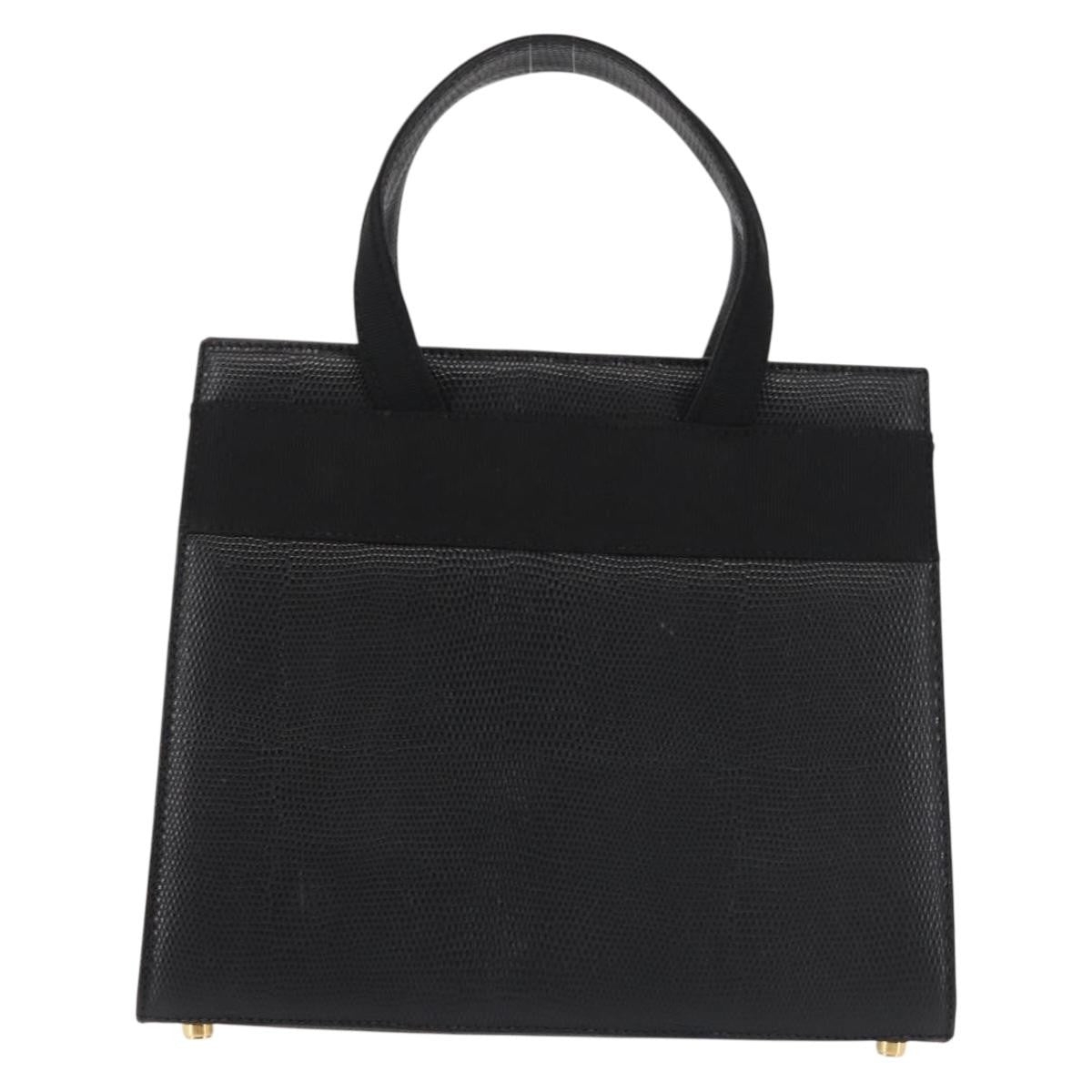 Salvatore Ferragamo Convertible Vara Bow Tote Leather Black Leather Bag (Pre-Owned)