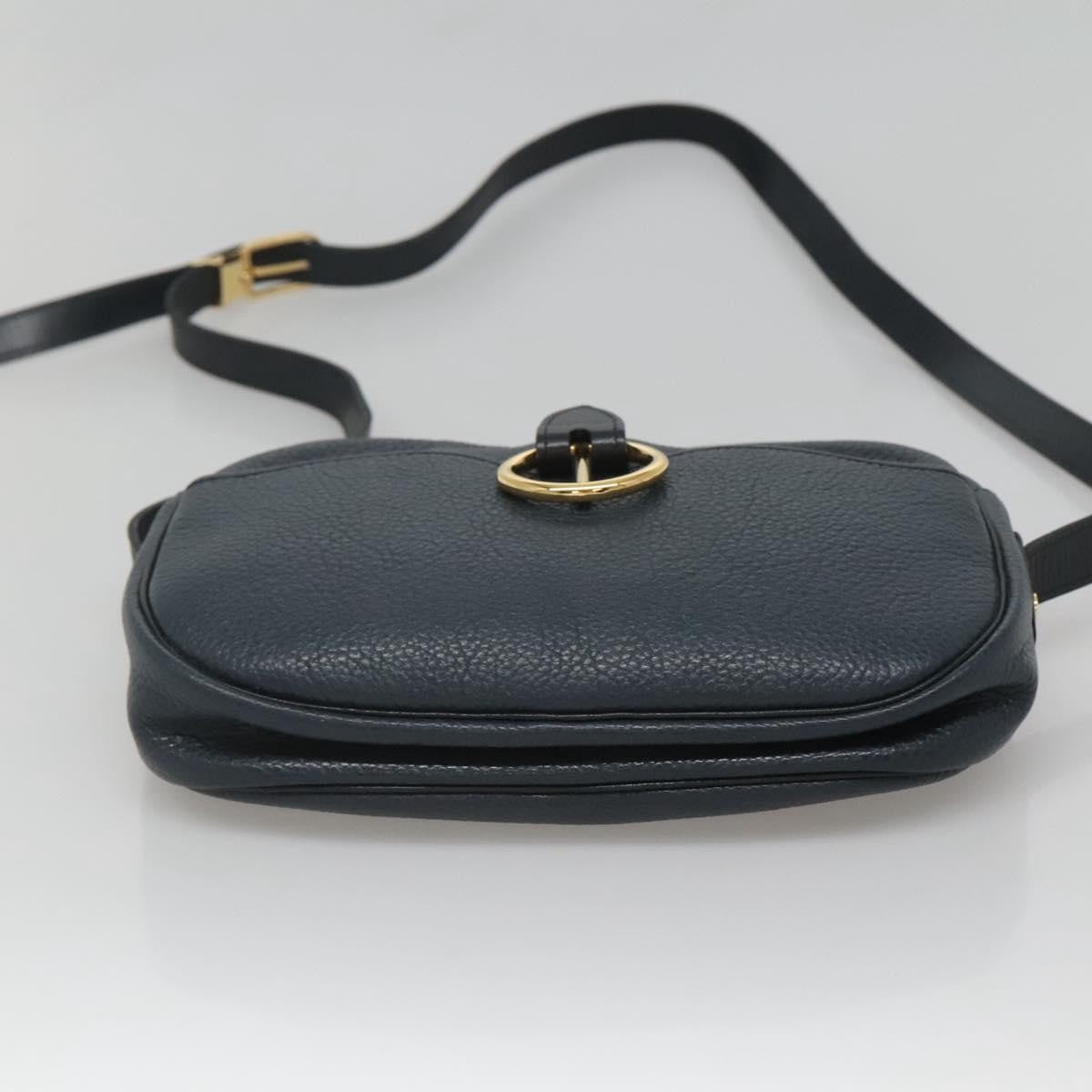 Christian Dior Vintage Leather Navy Leather Shoulder Bag Bag (Pre-Owned)