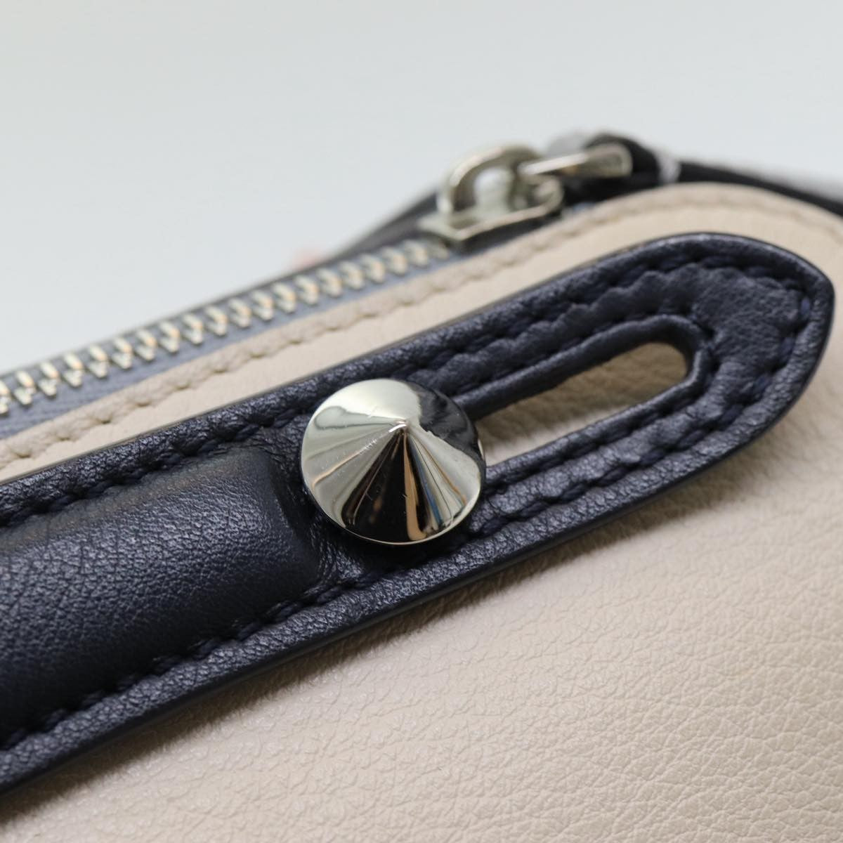Fendi By The Way Satchel Leather Beige Leather Handbag (Pre-Owned)