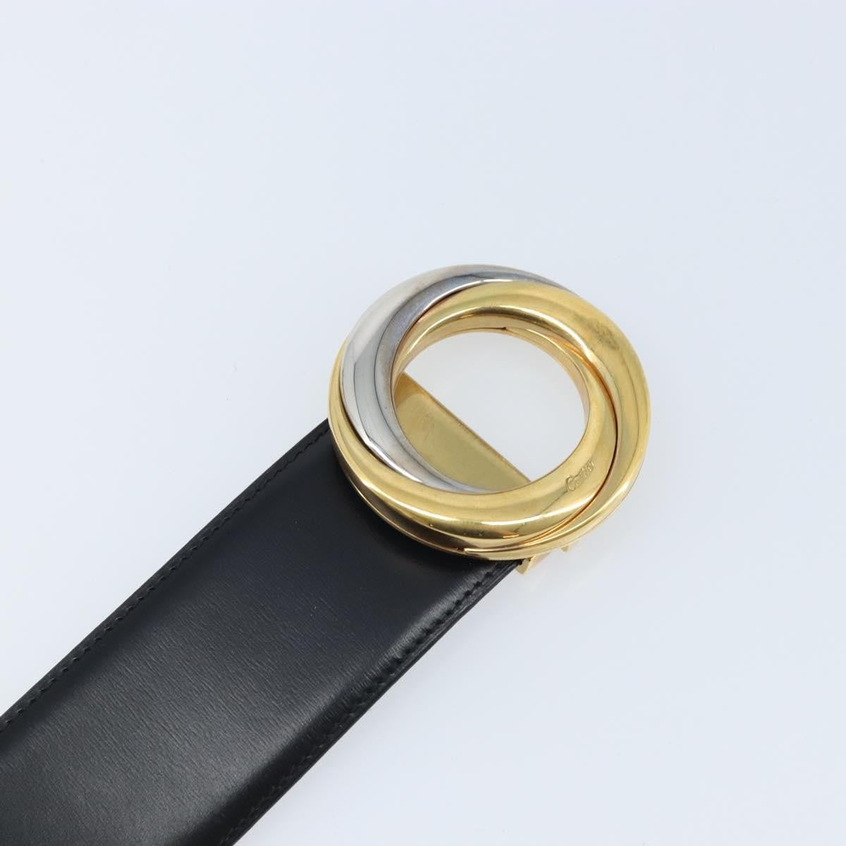 Cartier Trinity Belt Leather Black Leather Belts Accessory (Pre-Owned)