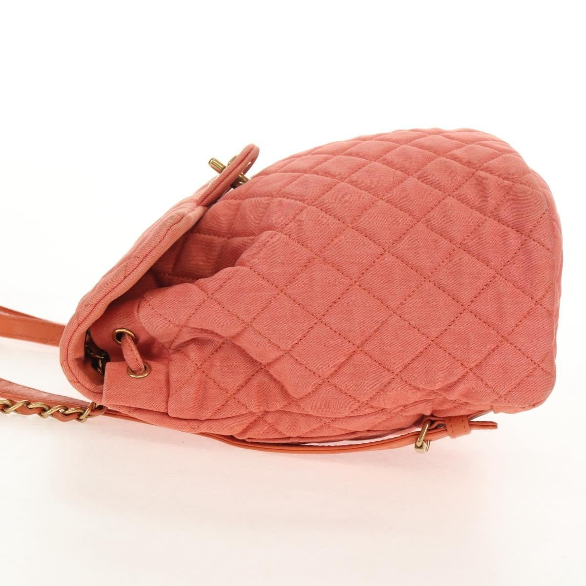 Chanel Vintage Flap Denim Pink Denim_Jeans Backpack Bag (Pre-Owned)