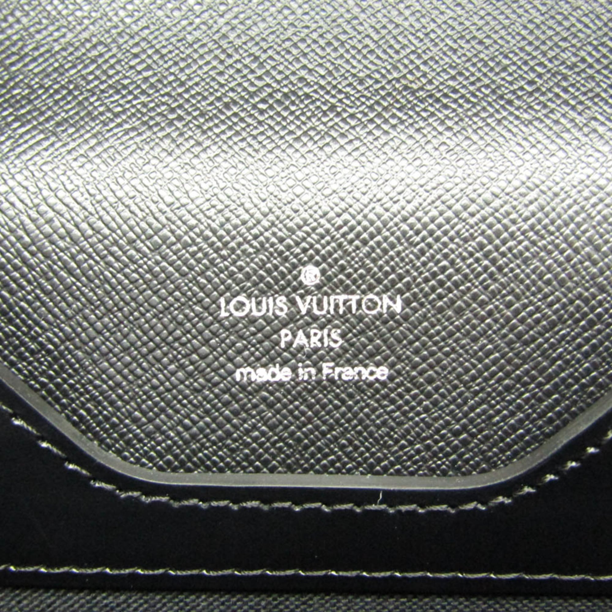 Louis Vuitton Robusto 1 Taiga Leather Black Leather Briefcase Bag (Pre-Owned)