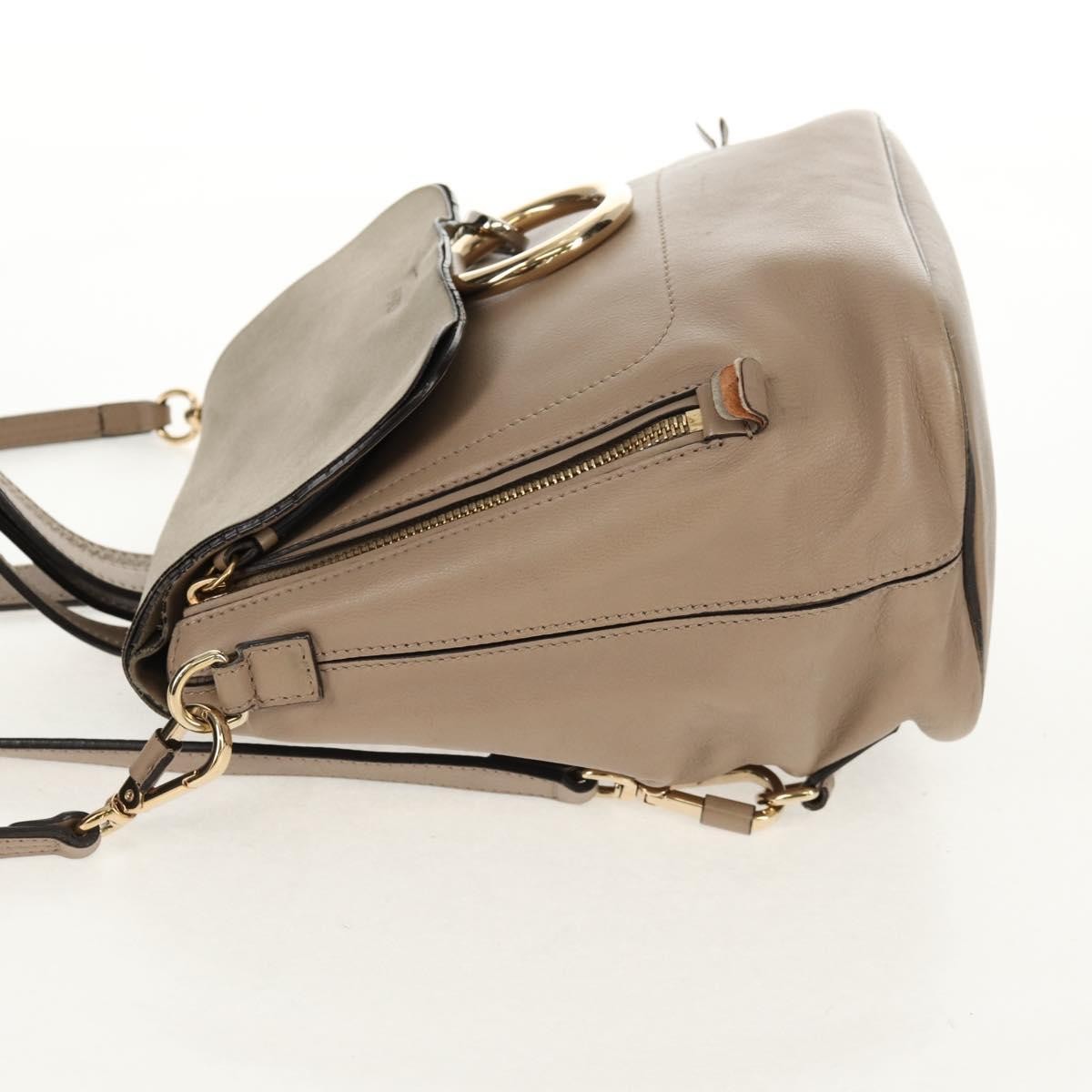 Chloe Faye Leather And Suede Beige Suede Backpack Bag (Pre-Owned)