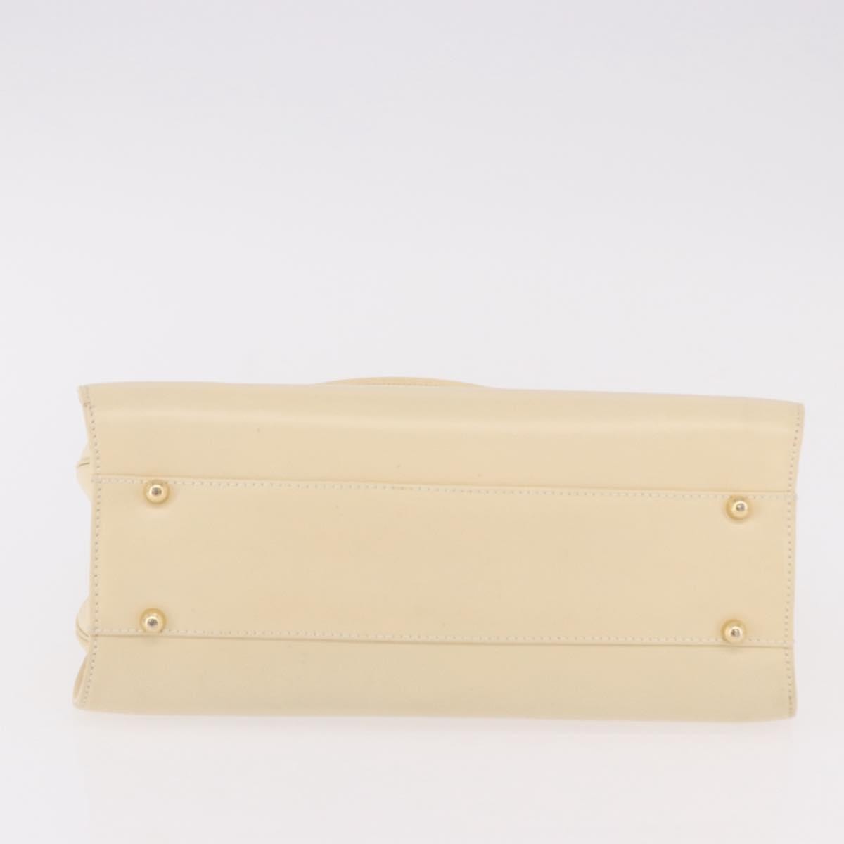 Gucci Vintage Convertible Box Leather Beige Patent_Leather Handbag (Pre-Owned)