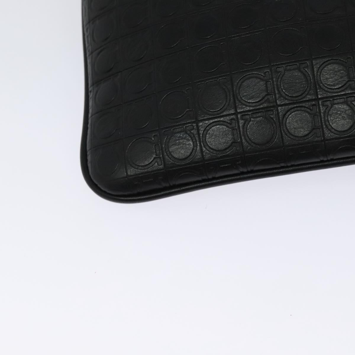 Salvatore Ferragamo Vintage Leather Black Leather Shoulder Bag Bag (Pre-Owned)