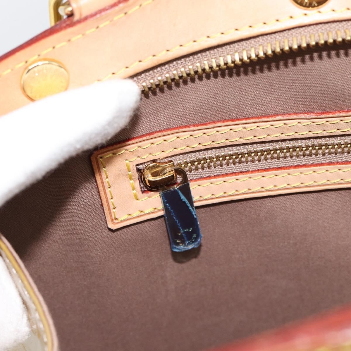 Louis Vuitton Brea Monogram Vernis Beige Patent_Leather Handbag (Pre-Owned)