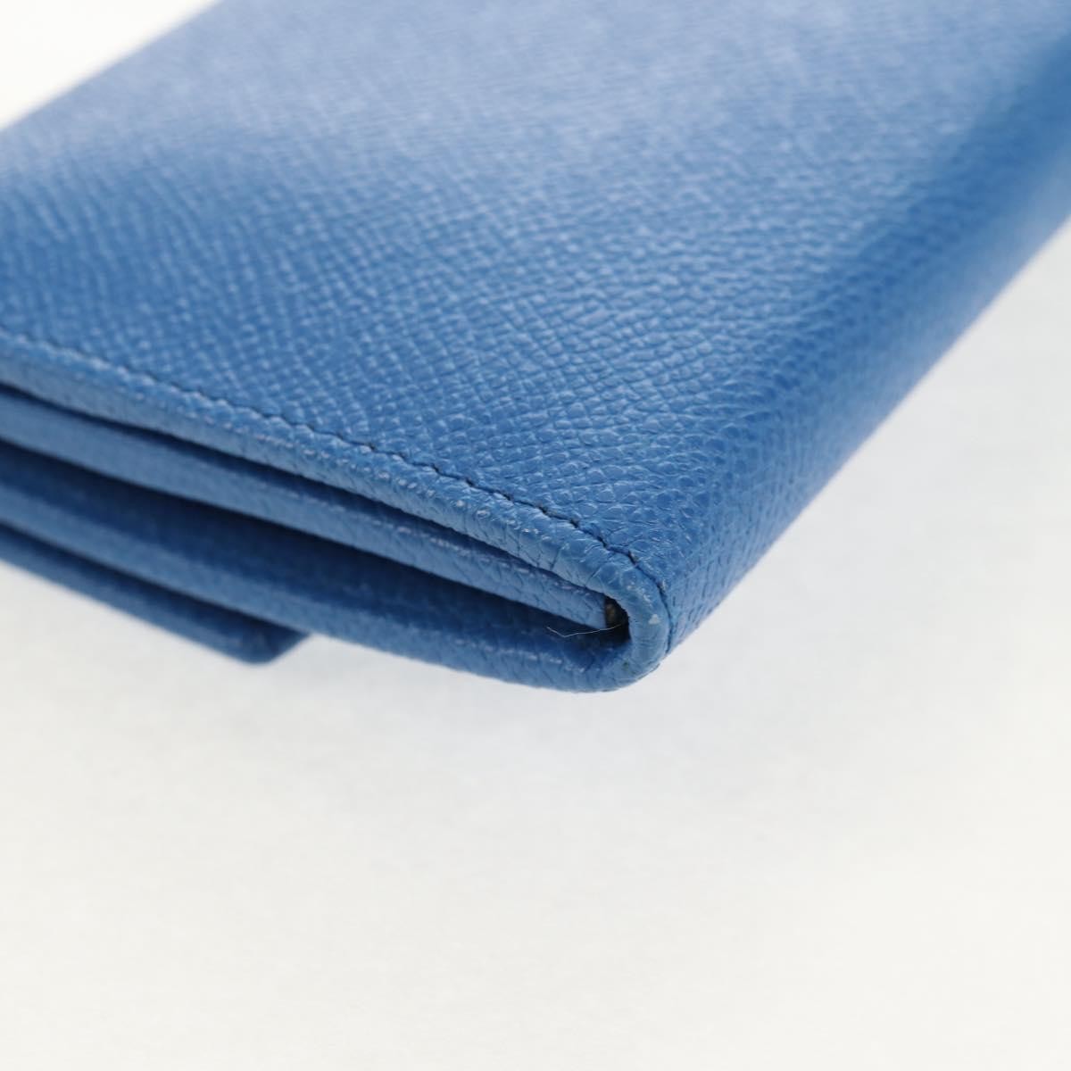 Salvatore Ferragamo Gancini Flap Continental Leather Blue Leather Wallets Accessory (Pre-Owned)