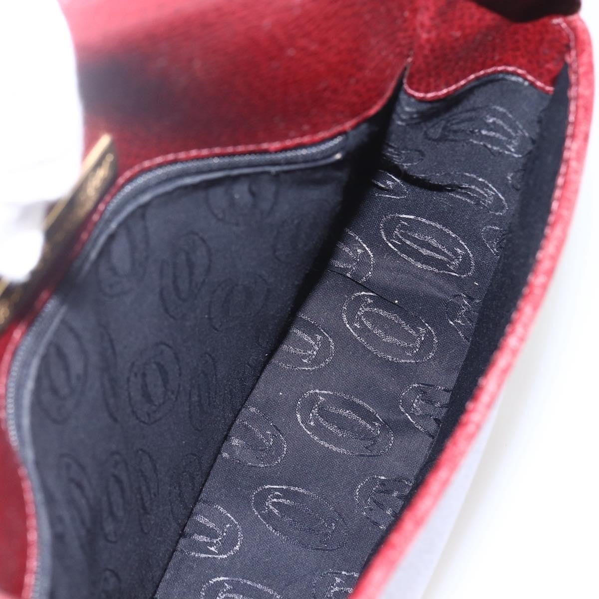 Cartier Must De Cartier Leather Burgundy Leather Shoulder Bag Bag (Pre-Owned)