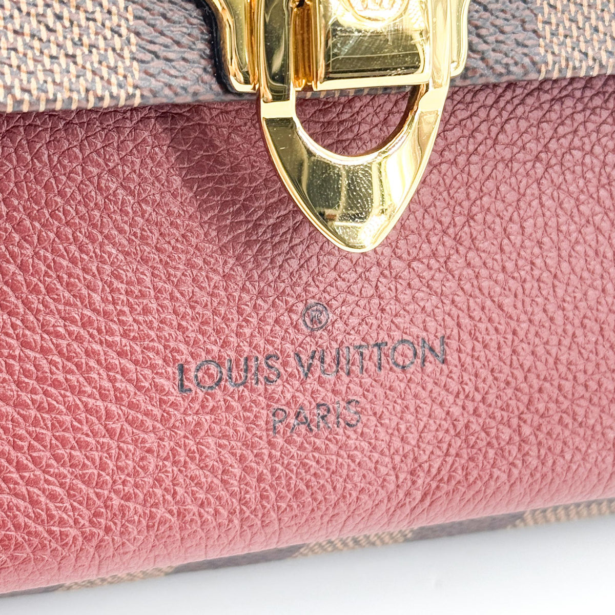 Louis Vuitton Vavin Damier With Leather Brown Canvas Tote Bag Bag (Pre-Owned)