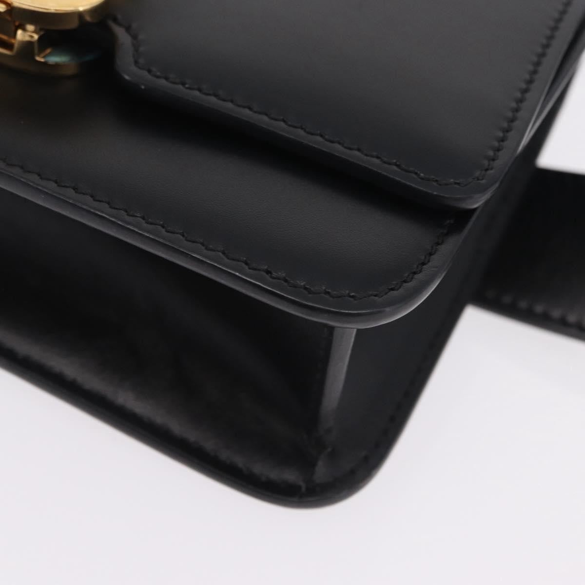 Burberry Tb Belt Leather Black Leather Clutche & Pouche Bag (Pre-Owned)